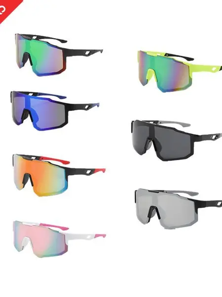 7-Pair Windproof Sports Sunglasses Set for Men & Women - UV400 Cycling & Motorcycle Glasses for Fishing, Travel, Outdoor Activities