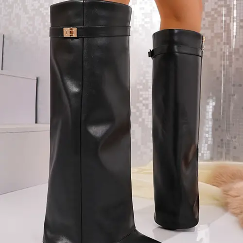 Women's Pointed Toe Booties, Above Ankle Rubber Sole Boots, Elegant Side Zip Design, Perfect for Fall & Winter