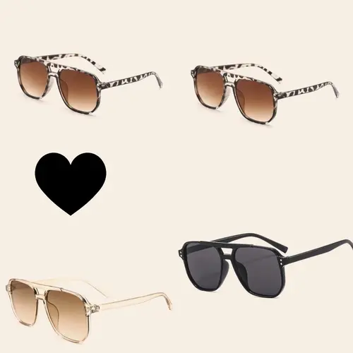 4-Pack Unisex Aviator Sunglasses Set Classic Y2K Style with UV400 Protection Lightweight Frames Versatile for Driving & Outdoor Activities