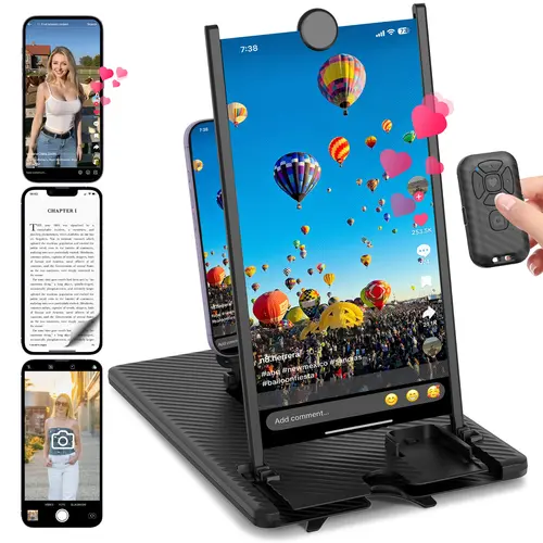 SEANCHEER WL868 5-in-1 Vertical Phone Screen Magnifier HD with Bluetooth Remote | Portable Foldable Smartphone Stand for | TikTok | YouTube | FB | IG | Scrolling - Gift for Mom, Dad & Family,back to school,back to school haul