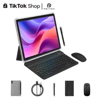 [SummerFinds]PRITOM 10 Inch Tablet 16GB(4+12)RAM+64GB ROM Android 15 With Bluetooth Audio Dual Cameras 2-in-1 Detachable Keyboard Set 10.1-inch Screen With Usb Perfect Gift & Back-to-School Gift FathersDayGift