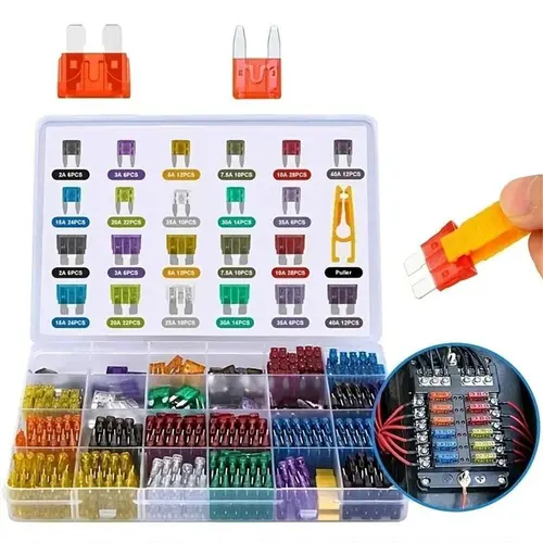 300/306Pcs Car Fuse Assortment Kit, 150 Mini Blade Fuses Automotive + 150 Standard Auto Fuses + Puller – Replacement for RV Camper Boat Truck (2Amp 3A 5A 7.5A 10A 15A 20A 25A 30A 35A 40A)