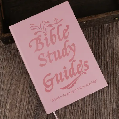 PU Leather Bible Study Guide, 8x6 Inches, Durable Binding, Beautiful Typography & Floral Design, Bible Study Supplies for Faith Learning