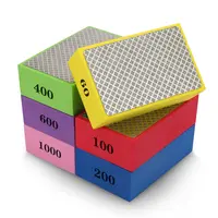6PCS Diamond Hand Polishing Pads – 60/100/200/400/600/1000 Grit Sanding & Polishing Block with Foam Backing,For Tile,Ceramic,Glass,Marble,Metal,Wood DIY