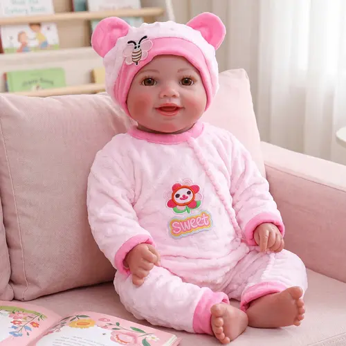 #sohochic BABESIDE Lifelike Reborn Baby Dolls 17Inch Fabric body+vinyl limbs Real Life Baby Dolls with Toy Accessories For kids Age 3+ Suitable gifts for Mother's Day Valentine's Day Children's Day & Christmas, Soft Doll, Realistic Newborn Doll, Unise