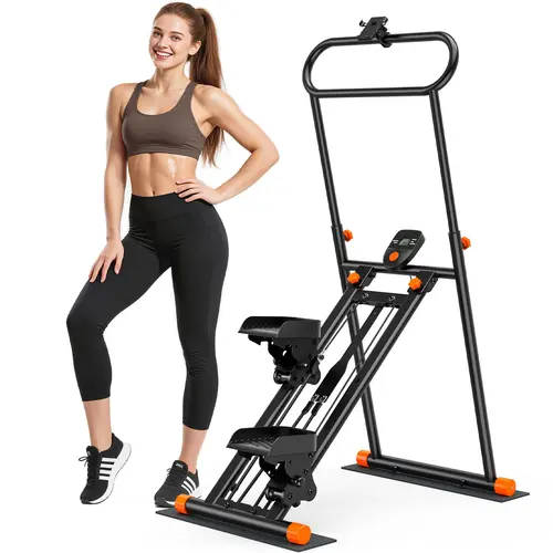 Health & Fitness Stair Stepper, Extended Step Range Climber Machine for Legs, Core and Glute Workouts, 2-Level Resistance summervibes
