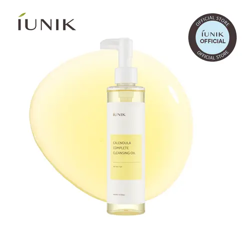 [IUNIK Official] Calendula Cleansing Oil | Gentle Makeup & Waterproof Sunscreen Removal for Sensitive & Dry Skin | 94% Plant-Based, 8 Ingredients | 200ml / 6.7 fl oz | Korean Skincare