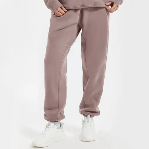 YUCOLEN Heavyweight Fleece-Lined Unisex Baggy Sweatpants - Men's Sweatpants, Drawstring Relaxed Fit, Winter Warm Track Pants for Running, Streetwear Clothing