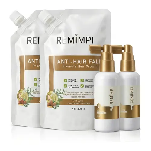 REMIMPI Best Seller Hair Growth Combo – 2 Shampoo + 2 Tonic | Complete Wash & Nourish Solution for Thicker, Fuller Hair (300 ml x 2 + 50 ml x 2),back to school