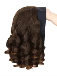 Curly Headband Wig 14 Inch Headband Wig Curly Fashionable Plain Color Curly Hair Wigs for Women, Gorgeous Fluffy Wigs with Band, Synthetic Full Machine Wigs for Party, Daily Use