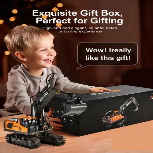 Remote Control Excavator, Bulldozer, Dump Truck, Construction Vehicle Toy with Light & Sound, Remote Control Trucks, Rc Construction Truck, Rc Construction Vehicles, Perfect Gift