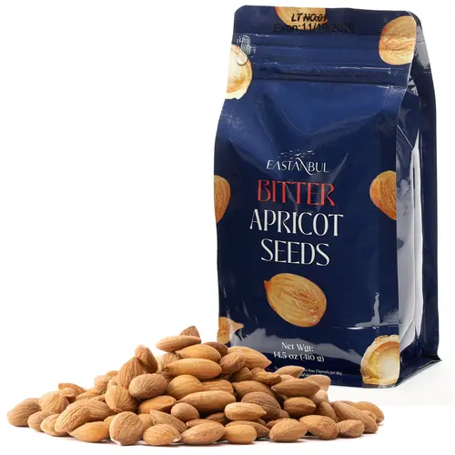 Eastanbul Bitter Apricot Kernels, 14.5oz, Raw Apricot Seeds, Natural Bitter, Not Sweet, Vegan, Non-GMO Healthy Snack