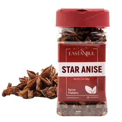 Eastanbul Whole Star Anise Pods, 100% Natural Licorice Nebula, 2.1oz Symbol Of Luck Sweet