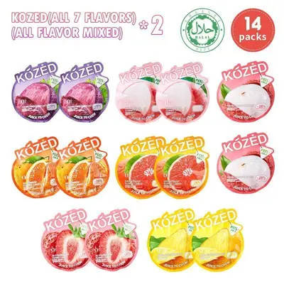 Kozed Peelable Fruit Gummies Variety Pack - 7 Flavors Chewy Fruity Rolls - Candies, Mix Gummies, Sweet Snacks