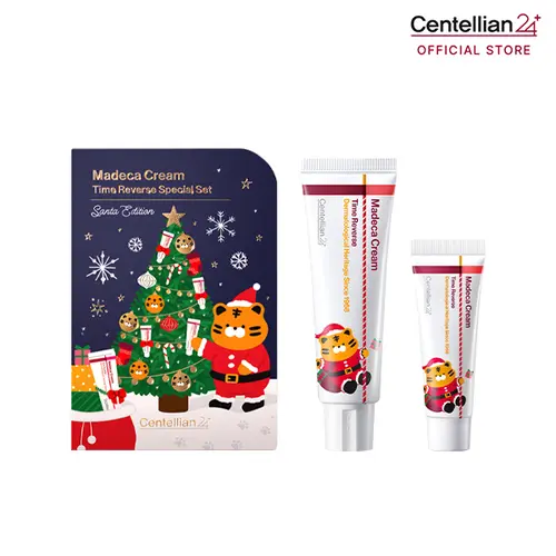 [Centellian24] Santa-Edition Madeca Cream Time Reverse, 50yrs Centella Cica Moisturizer & Mist, Anti-Aging Hydrate Wrinkle Care, Skin Repair, Helps Repair Skin Barrier, Cica + Hyaluronic Acid, Korean Skincare, 1.69 fl.oz