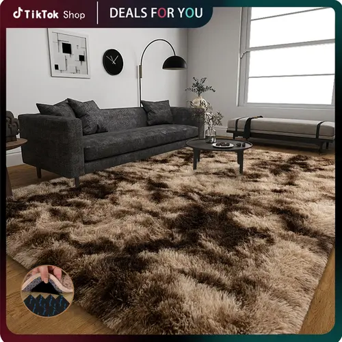 【Summer Sale Deals】【Moving Season】REZUTAN Large Plush Carpet for Bedroom & Living Room Super Soft Fluffy Non-Slip Dormitory Rug Indoor for Children's Room Home Decoration 1.7-inch Pile Height Soft Shaggy Rug Modern Shaggy Rug rugs for living room carpet,