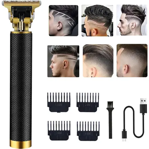 Men's Cordless Electric Hair Clippers Kit - 0-Gap Razor, Guide Comb Included, Multi-Adjustable Settings, Long-Lasting Battery, Ideal for Home & Salon Use, Multifunctional Hair Trimmer