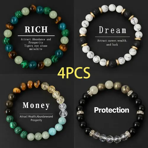 Crystal Bracelets for Women and Men- Money Attraction Bracelet, Luck Bracelets Healing Protection Jewelry for Banquet Party, and Encouragement Gift for Her couple bracelet artificial bracelet Christmas Birthday Jewelry Gifts
