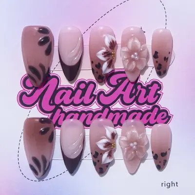 Delicatething Y2K Style Almond Shape Nails, Handmade French Design, Includes Jelly Glue, Crystal Stick, File, Perfect Gift for Women