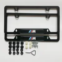 2pcs License Plate Frames with M,Aluminum Alloy License Plate Cover for US Standard License Plate BMW X1 X3 X5 X7 330i M340i M3 M4 auto Water Proof,Wear Resistant,Car Accessories