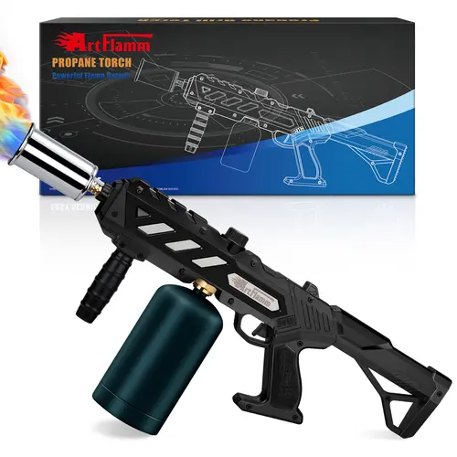 ARTFLAMM Powerful Portable Propane Torch Gun - Kitchen Grill Torch with Detachable, Adjustable Flame, Ideal for BBQ, Welding, Father's Day & Christmas/New Year Gifts (Tank Not Included)