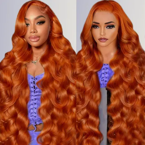 [30 inch only $136]DROSUUD 30 Inch Ginger Lace Front Wigs Human Hair 13x6 Body Wave Wig Orange Ginger Wig Human Hair #350 Body Wave Hd Lace Front Wigs for Women 180% Density Body Wave Frontal Wigs#Summmervibes