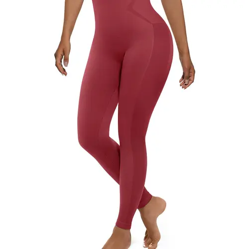 FeelinGirl  #live Essentials High-Waisted Shaping Leggings Pants - Seamless 360° Stretch, Anti-Slip Silicone Waistband, Slimming Tummy Control, Black, Nylon Spandex Blend #Summervibes