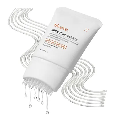 [lilyeve] Growturn Hair Growth Serum with Built-in Brush for Thinning & Loss Treatment, Inula Britannica Flower Formula, Scalp Care, Non-Greasy, Clinically Proven Results