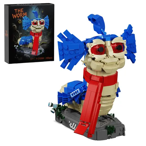 Magical Maze Worm Building Set – Adorable Fantasy Creature Block Kit for Kids & Adults, Creative Labyrinth-Inspired Toy for Home Display & Gift