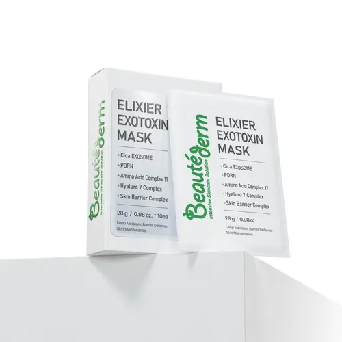 [Beautéderm] Elixier Exotoxin Mask 28ml with Squalane Exosomes & Hyaluronic Acid Complex for Deep Moisturization and Skin Barrier Maintenance Face Mask Facial Beauty Serum