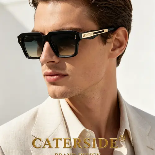 Unisex Square Metal Sunglasses, Summer Sunglasses, Stylish Sunglasses, Polarized Lens Design, Ideal for Driving & Outdoor Activities, Chic Style Accessory, Casual Shades