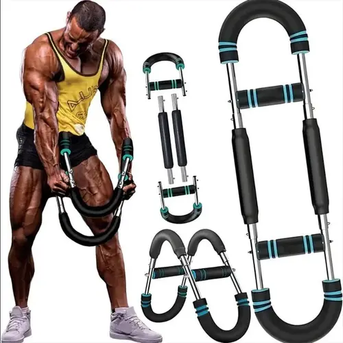 Adjustable Spring Resistance Arm Chest Exerciser Detachable Portable Grip Strength Trainer for Outdoor Gym Home Workout #fitnessgear #training#Summervibes