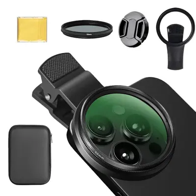 52mm Clip-On CPL Polarizer Filter for Smartphone & Mobile Phone Cameras - Waterproof Coating, Ultra Slim Multi-Coated, Compatible with iPhone, Samsung & Android Camera Accessories