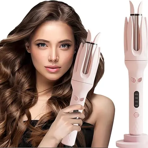 Automatic Ceramic Hair Curler - Beauty Products with 4 Speed-Adjustable Temperature Settings, Anti-Scald Rotating Wand, Negative Ion Tech for Smooth Hair, Travel-Friendly Design,back to school,back to school haul