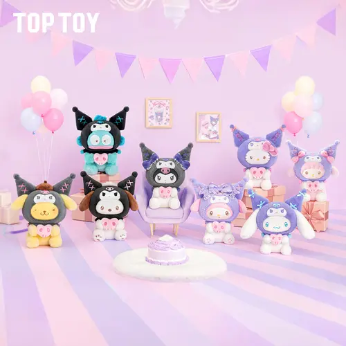TOPTOY KM Party Series Sealed Hobby Blind Box - Plush Hanging Ornament, SR Characters, Cute Bag Charm, 8 Design Odds 1/8, Party Series Style Adds Playful Charm, Ideal Birthday Gift for KM Fans