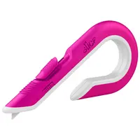 Slice Hook-Shaped Handle Ceramic Box Cutter - Retractable Finger-Friendly Adjustable Blade Length, Office Hand Tool for Safer Box Opening, Cutting Bubble Mailers, 1 Box Cutter