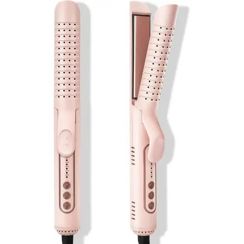 Airflow Curling Iron for Lasting Curls - Ceramic Flat Iron Hair Straightener and Curler 2 in 1, Anti-Scald Curling Wand 1.25 Inch with 360° Cool Air, 5 Temps & Auto Shutdown, for Long Short Hair,back to school,back to school haul