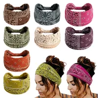Latin Boho Headbands for Women 6pcs Set Soft Non-Slip Perfect for Yoga Festivals Travel Stylish Retro Hair Wraps for Curly or Thick Hair Vibrant Colors Free Spirited Design