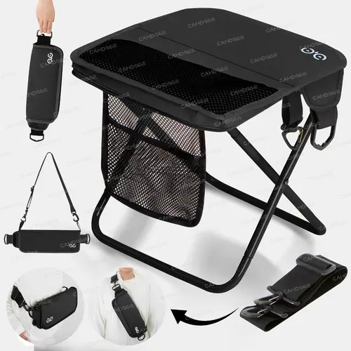 Camdoor Portable Folding Camping Chair with Shoulder Strap, Lightweight 1.5lbs Heavy Duty Camp Seat (Supports Up to 400 lbs) for Line Waiting, Camping, Fishing, Hiking, and Other Outdoor Activities