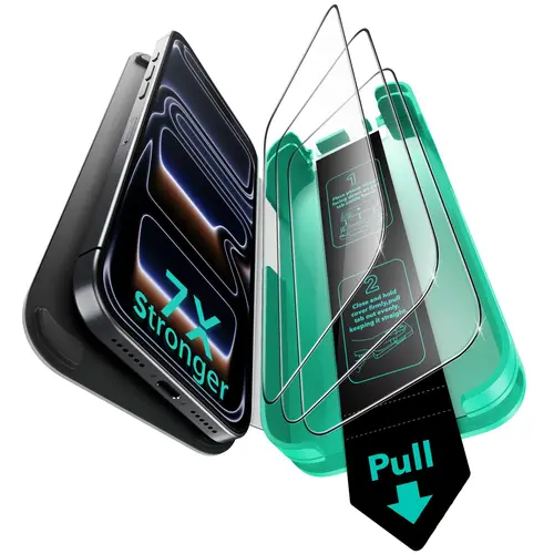 ESR Invisible Bodyguard 7X Armorite Tempered Glass Privacy Screen Protector for iPhone 18/17 Pro Max/Pro/17/16 Pro/16/15, Protective 3/2 Pack, High Definition, Military-Grade Shockproof, Bubble-Free Install