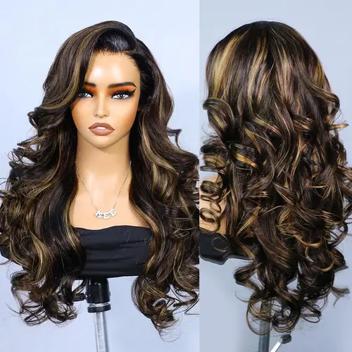ISEE HAIR 7x5 Wear Go Straight Pre-Styled Butterfly Cut C-Part Style Layer Brown Balayage Glueless Human Hair Wigs Pre Bleached Mini Knots & Pre-Cut Lace Wig & Pre-Plucked Natural Hairline #TikTokShopFallDealsForYou