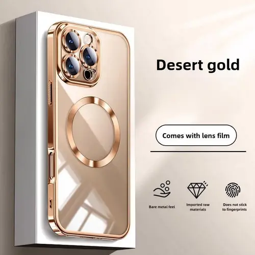 Luxe Touch Frosted Matte Magnetic Phone Cover & Casing Accessories for iPhone 11/12/13/14/15/16/17 Pro Max Plus - Anti-Scratch, Fingerprint-Resistant, Wireless Charging Compatible, Slim Fit, Sapphire Camera Lens Protection, Business Style, Handheld