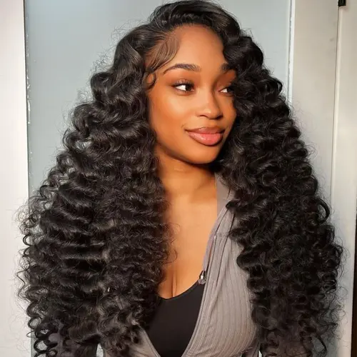 ISEE HAIR Human Hair Half Wig Loose Curly Glueless Drawstring Wig, Invisible Hairline, Seamless Blend, Flip Over Design, Minimal Leave-Out, Beginner Friendly, Quick Install, Natural Looking, Summer Hairstyles#SummerWins #DealsForYouDays