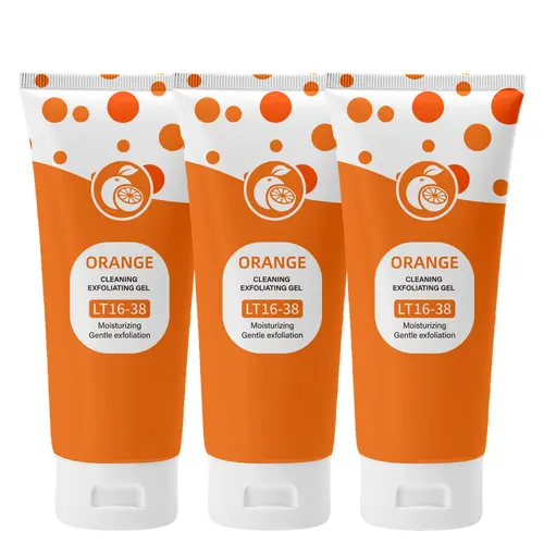 Orange Scented Exfoliator Clear Gel LF16-35 - Gentle Exfoliation for Face & Body, Deep Cleansing, Nourishing & Moisturizing, Suitable for All Skin Types