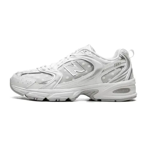 New Balance 530 'White Silver Metallic Polka Dots' Men's Unisex Trendy Fashion Sneakers, Sports Footwear for Walking, Running, Everyday Wear, Shoes