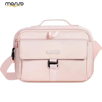 MOSISO Compact Camera Shoulder Bag for DSLR SLR Mirrorless Waterproof Crossbody Sling with Padded Protection Rain Cover Compatible with Canon Nikon Sony Cameras Lenses