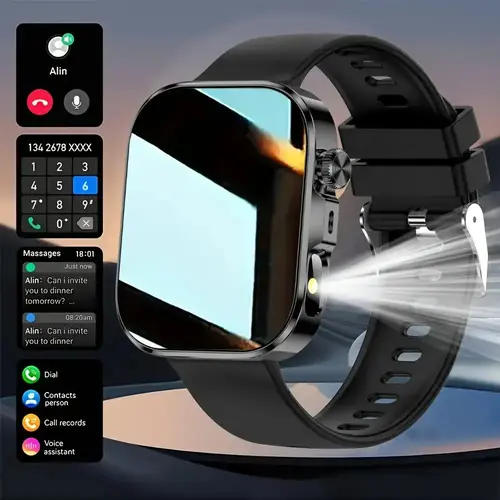 2025 Durable Smartwatch (Built-in Bluetooth Smart Watch) with 2.01-in HD Screen, Magnetic Charging, Wireless Calls, Pedometer, Calorie Tracker, Weather & Clock Display, 5 Sports Modes, Compatible with Android & iPhone for Men Women
