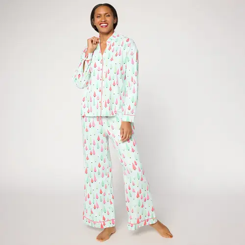 MUK LUKS Dream Cloud Notch Collar Winter Pajama Set
