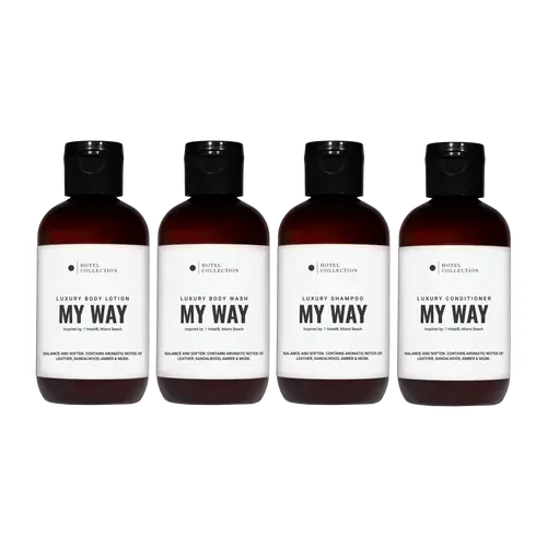 Hotel Collection – Luxury Hotel-Inspired Travel Set | 100mL Shampoo, Conditioner, Body Wash & Lotion