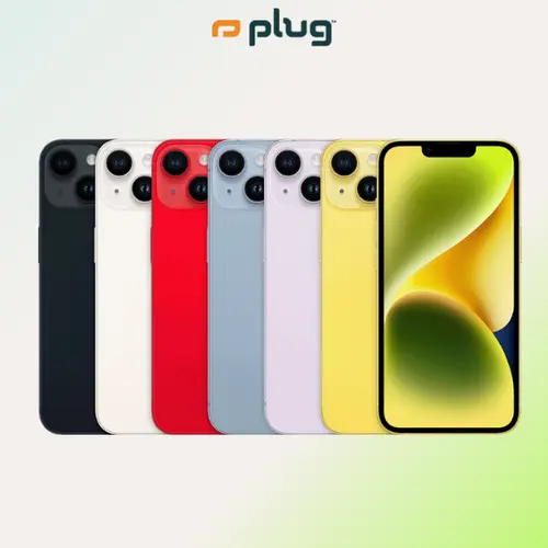 Refurbished iPhone 14 (Unlocked) - Acceptable Condition with 1-Year Warranty by Plug